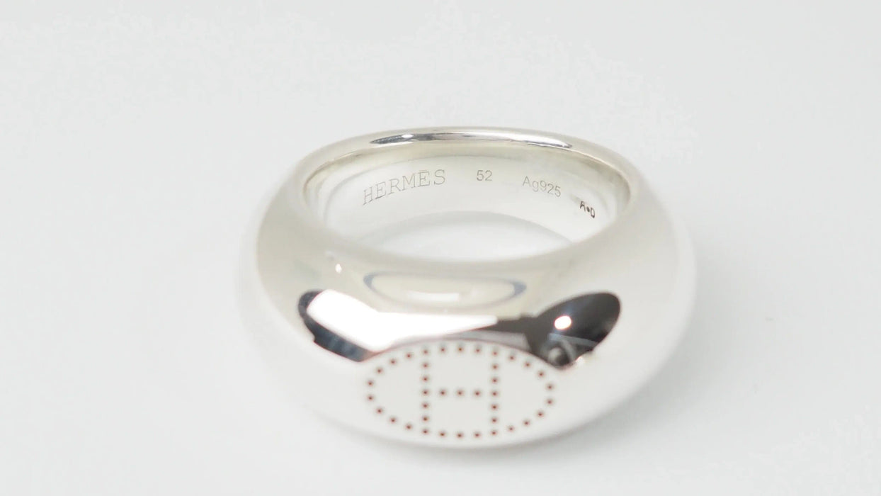 Bague 52 HERMES - Bague éclpise en argent 58 Facettes 32851