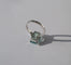 Bague 53.5 Bague cocktail aigue-marine rectangulaire 7 carats en platine 58 Facettes