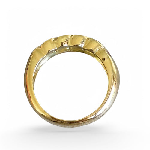 Bague 55 Bague jonc or jaune, rubis, diamants 58 Facettes 97