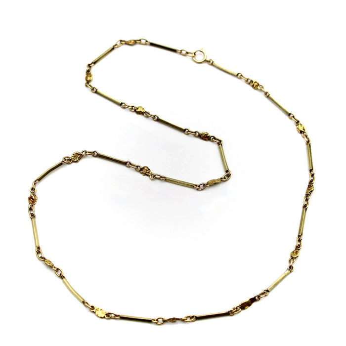 Collier Collier lien barre pépite d'or 58 Facettes