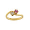 Bague 55 Bague contraire avec rubis et diamant 58 Facettes 27483