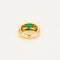Bague 57 Bague or jaune émeraude (certificat) 58 Facettes 1