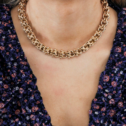 Collier Collier maille royale en or jaune 58 Facettes BO/230101