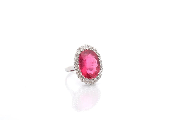 Bague 53 Bague tourmaline de 10,87cts et diamants 58 Facettes 25878-26585