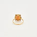 Ring 57 Yellow gold and ruby ​​Cameo ring 58 Facettes BO/230128/