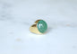 Bague 50 Bague Cabochon Emeraude 15 Carats Or Jaune 58 Facettes