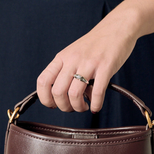 Bague 55 BAGUE OR BLANC ET DIAMANTS 58 Facettes BO/250018