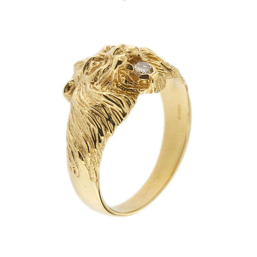 Bague Bague tête de lion avec diamants 58 Facettes 31013