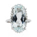 Bague 54.5 Bague Cocktail Or blanc Aigue-marine 58 Facettes 2912925CN