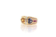 Ring 52.5 Sapphire, diamond, ruby, gold heart ring 58 Facettes 25629