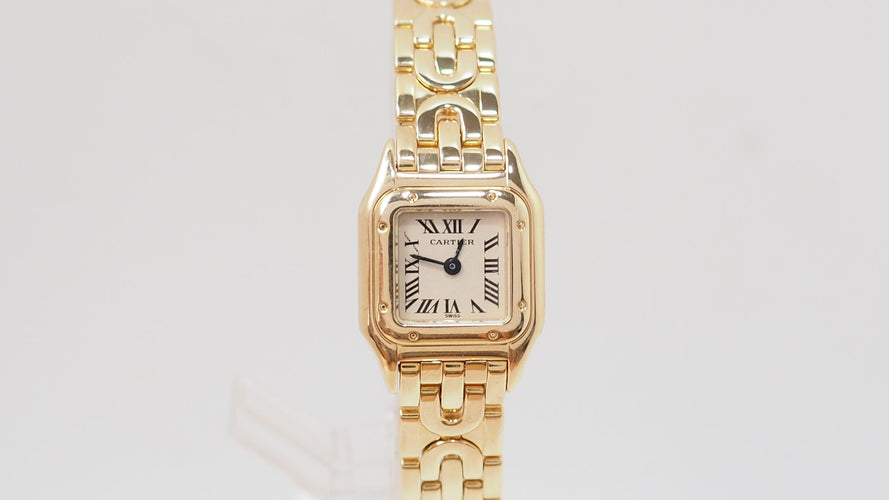 Montre Montre Mini Panthère de Cartier en or jaune 58 Facettes 32737
