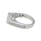 Bague 54 Bague or blanc, diamant taille émeraude 4 cts. 58 Facettes 31294