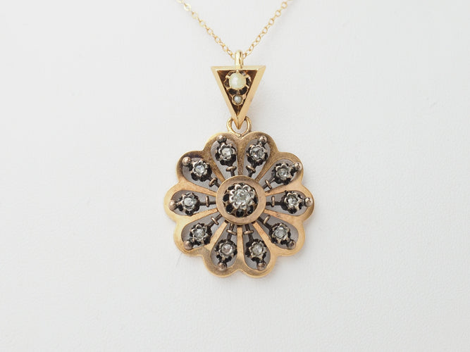 Pendentif Pendentif Napoléon III en or rose et diamants 58 Facettes 16018
