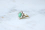 Bague 57 Bague Belle Epoque Turquoise Entourage Diamants 58 Facettes
