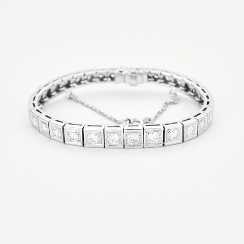 Bracelet Bracelet ligne Art Déco en platine et diamants 58 Facettes