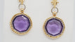 Boucles d'oreilles Boucles d'oreilles en or deux tons et améthystes 58 Facettes 30222