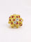 Bague 51 Bague cocktail or jaune diamants rubis 58 Facettes J301