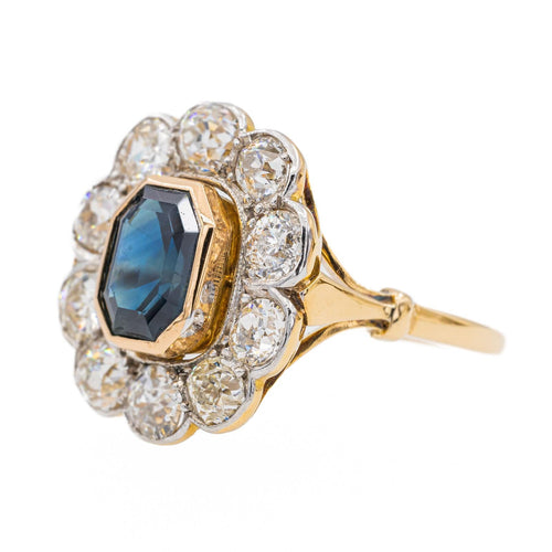 Bague 55 Bague Pompadour Or jaune Saphir 58 Facettes 3090599CN