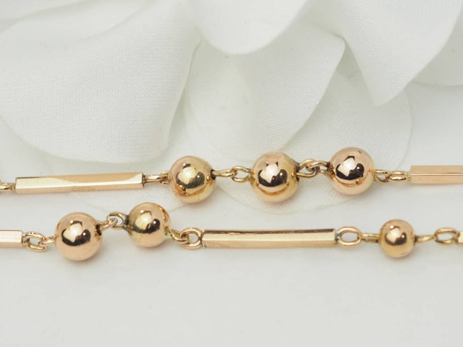 Collier Collier boules en or rosé 58 Facettes 33185