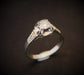 Ring 50 Diamond Solitaire Ring, Art Deco 58 Facettes