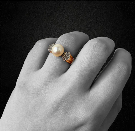 Bague Raffinato anello con perla e diamanti 58 Facettes