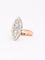 Bague marquise or rose diamants taille rose