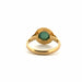 Bague 57 Bague Cabochon Or Jaune Émeraude 58 Facettes 81-GS28795