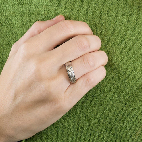 Bague 54.5 Petalites Beryllonite 58 Facettes LP214/4