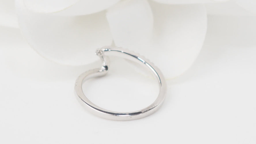 Bague 54 Bague Zig Zag en or blanc et diamants 58 Facettes 32749