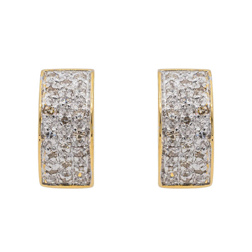 Boucles d'oreilles Boucles d'oreilles Demi créoles Or jaune Diamant 58 Facettes 3105065CN