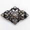 Broche Broche victorienne argent et or jaune fleurs, diamants 58 Facettes A05507