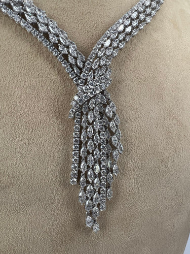 Bracelet High-end white gold diamond neclace & bracelet set 58 Facettes N-136