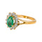 Bague 48 Bague  Marguerite  Or jaune Emeraude, Diamant 58 Facettes 4878440CN