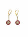 Boucles d'oreilles Dormeuses anciennes à pendeloques en or jaune, rubis, diamants, perle 58 Facettes