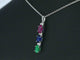 Pendentif Pendentif en or blanc avec pierres précieuses multicolores et diamants 58 Facettes 2275