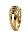 Ring 55 Yellow gold garnet and diamond ring 58 Facettes