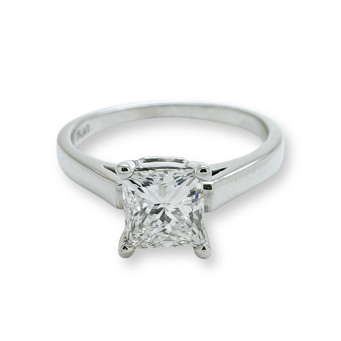 Bague 50 Bague solitaire avec diamant en platine 58 Facettes