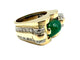 Bague 52 Bague vintage vers 1950 or jaune, émeraude et diamants 58 Facettes