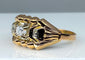 Bague 54 Bague en or jaune et diamants 58 Facettes AB311