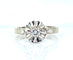 Bague 47 Bague solitaire en or blanc 18 carats et diamant 0,10 carat 58 Facettes AB537