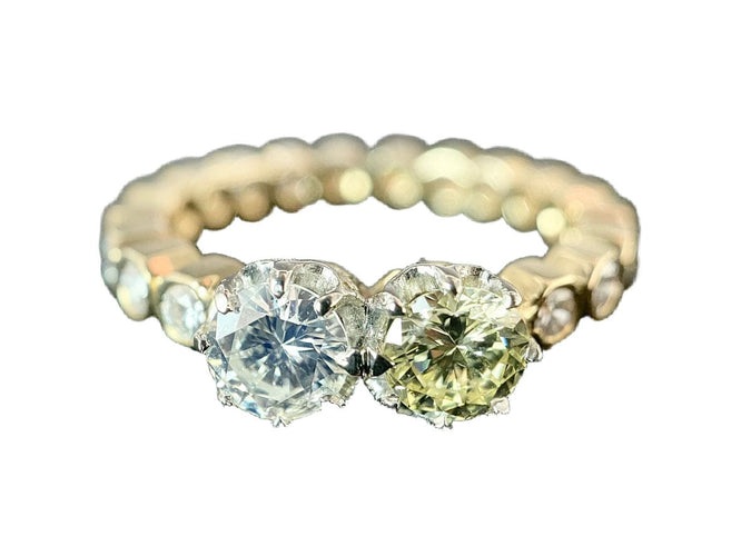 Bague 59 Bague or jaune sertie de deux diamants et jonquille 58 Facettes