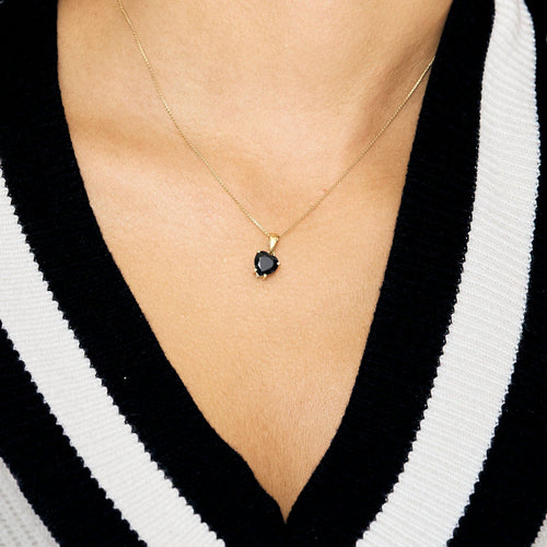 Collier Collier cœur en or jaune et saphir 58 Facettes LP1268-1292/BE15