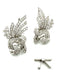 Broche Broche vintage double clips or, platine et diamants 7.5ct 58 Facettes