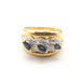 Ring 57 Old ring Yellow gold Sapphires and Diamonds 58 Facettes