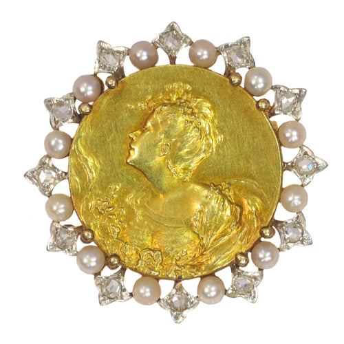 Broche Élégance vintage : un aperçu de la Belle Époque dans une broche 58 Facettes 21295-0015