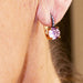 Boucles d'oreilles Boucles d'oreilles en or rose, saphirs et améthyste 58 Facettes D363774UZ