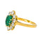Bague 49 Bague Pompadour Or jaune Emeraude, Diamant 58 Facettes 4399091RV
