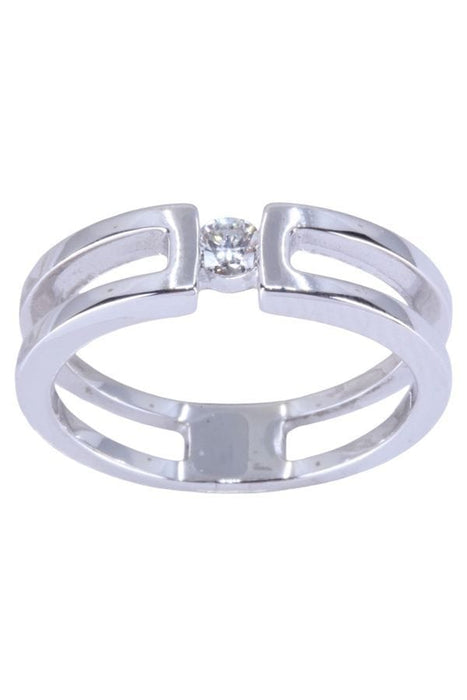 Bague 54 SOLITAIRE MODERNE DIAMANT 58 Facettes 089771