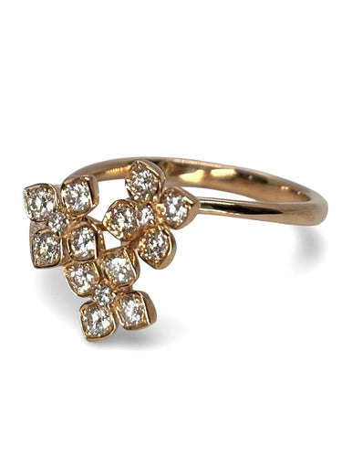 Bague 53 Bague or rose et diamants 58 Facettes 868