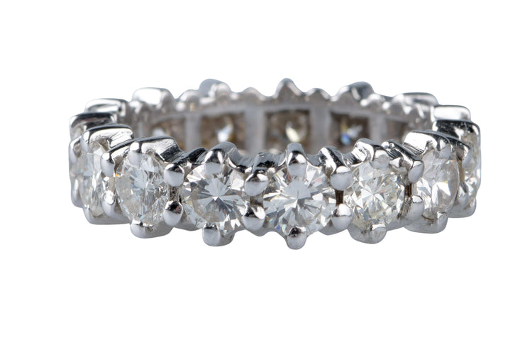 Bague 52 Bague Alliance Diamant18 carats Or blanc 4.20 ct 58 Facettes ALL420-107